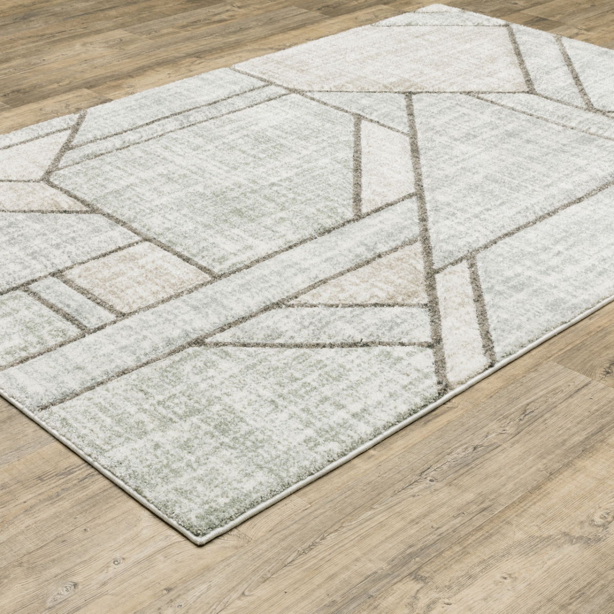 C5569B200290ST 6 ft. 7 in. x 9 ft. 6 in. Cambria Rectangle Rug, Grey