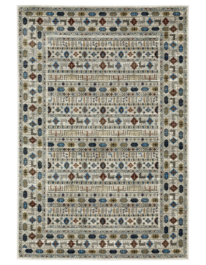 V248W8200280ST 6 ft. 7 in. x 9 ft. 2 in. Venice 248W8 Rectangle Area Rug, Ivory