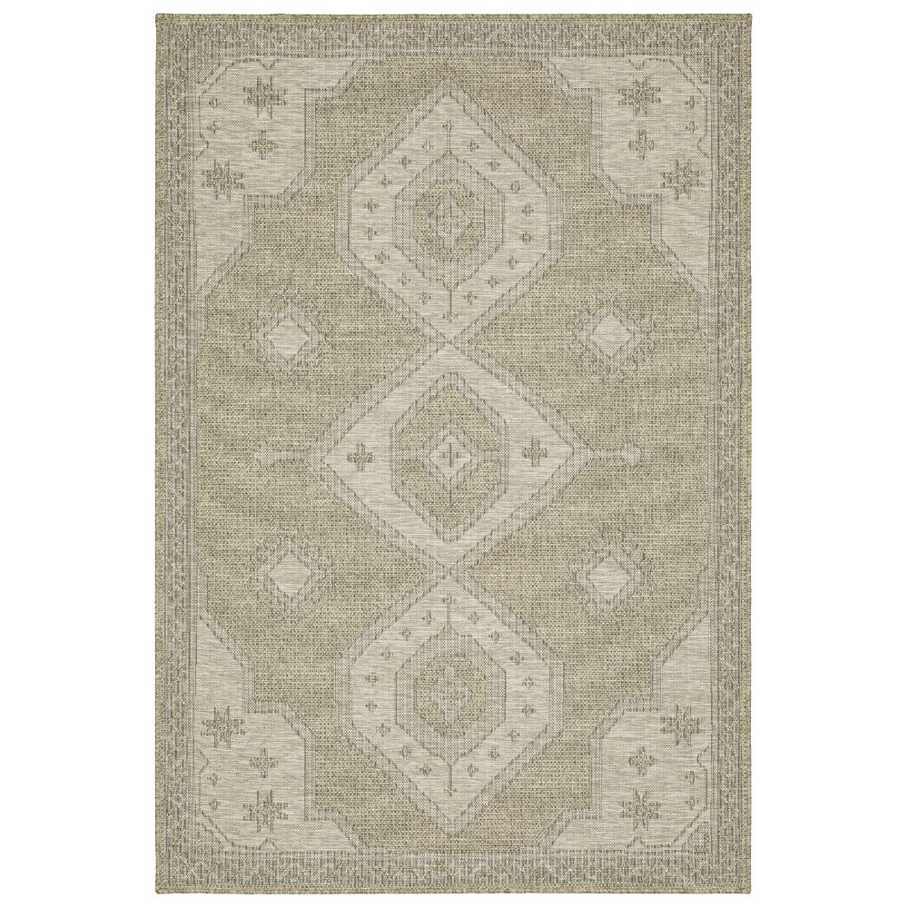 TTR08A300390ST 9 ft. 10 in. x 12 ft. 10 in. Tortuga Polypropylene Rectangle Rug, Beige & Black