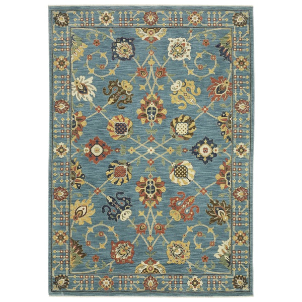 FFR01E060092ST 2 x 3 ft. Francesca FR01E Rectangle Area Rug, Blue