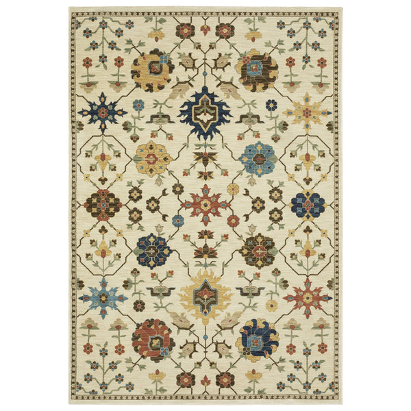 FFR02M300394ST 9 ft. 10 in. x 12 ft. 10 in. Francesca FR02M Rectangle Area Rug, Ivory