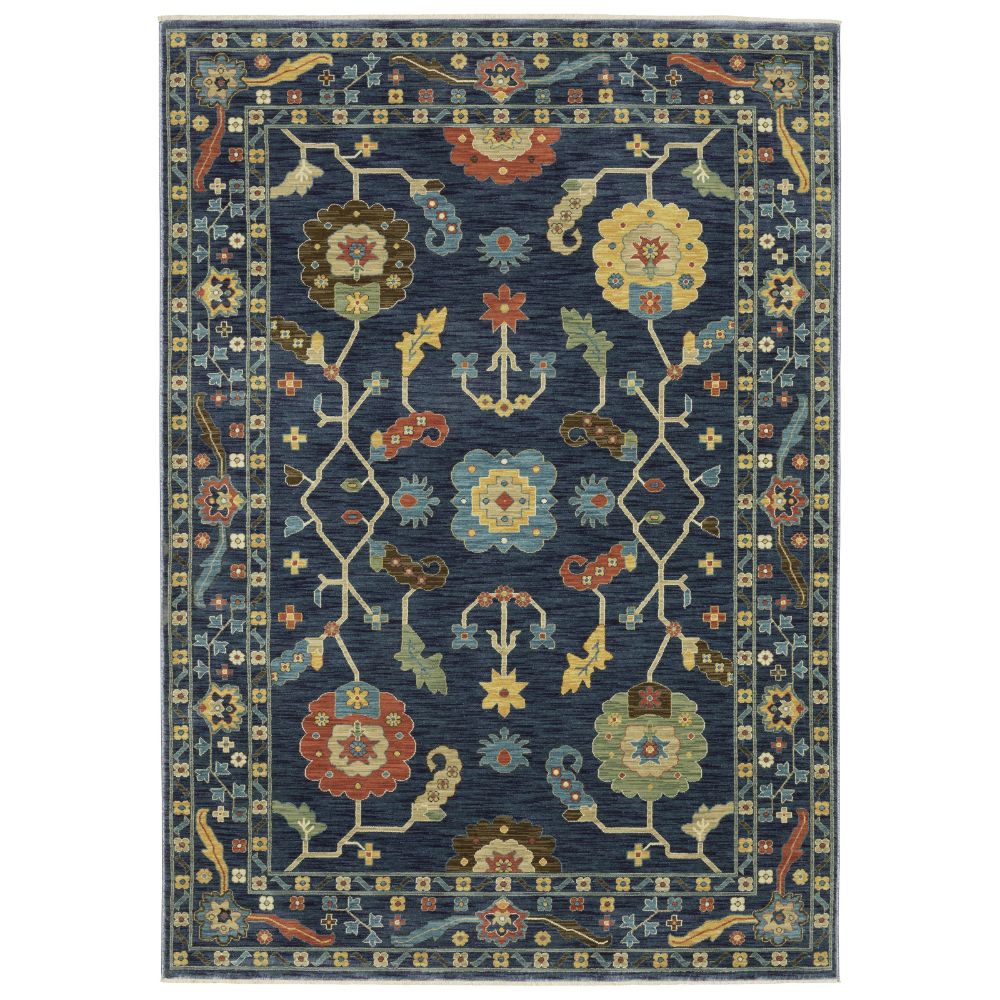 FFR03F200296ST 6 ft. 7 in. x 9 ft. 6 in. Francesca Rectangle Area Rug - Blue