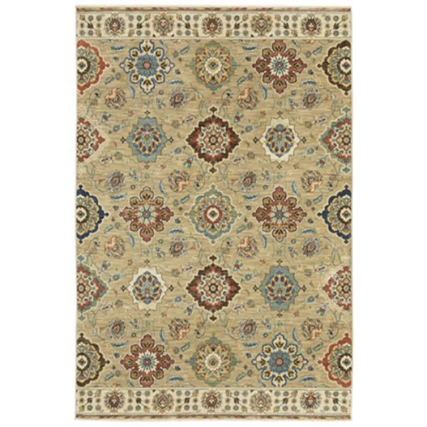 FFR05D160235ST 5 ft. 3 in. x 7 ft. 6 in. Francesca FR05D Rectangle Area Rug, Beige