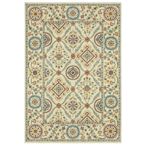 FFR07A100153ST 3 ft. 3 in. x 5 ft. Francesca FR07A Rectangle Area Rug, Ivory