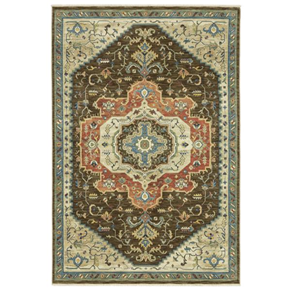 FFR09M200296ST 6 ft. 7 in. x 9 ft. 6 in. Francesca FR09M Rectangle Area Rug, Brown