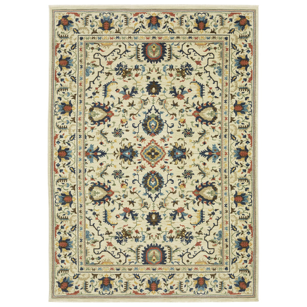 FFR10A060092ST 2 x 3 ft. FR10A Francesca Traditional Power-Loomed Rectangle Area Rug, Ivory