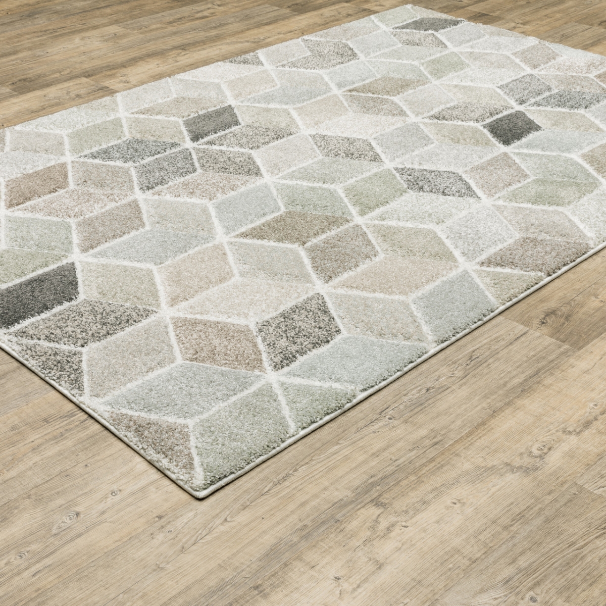 M2062H300394ST 9 ft. 10 in. x 10 ft. 12 in. Montecto Rectangle Rug, Grey