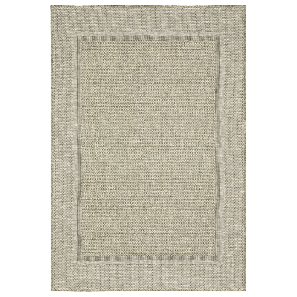 TTR06A300390ST 9 ft. 10 in. x 12 ft. 10 in. Tortuga Polypropylene Rectangle Rug, Beige & Black