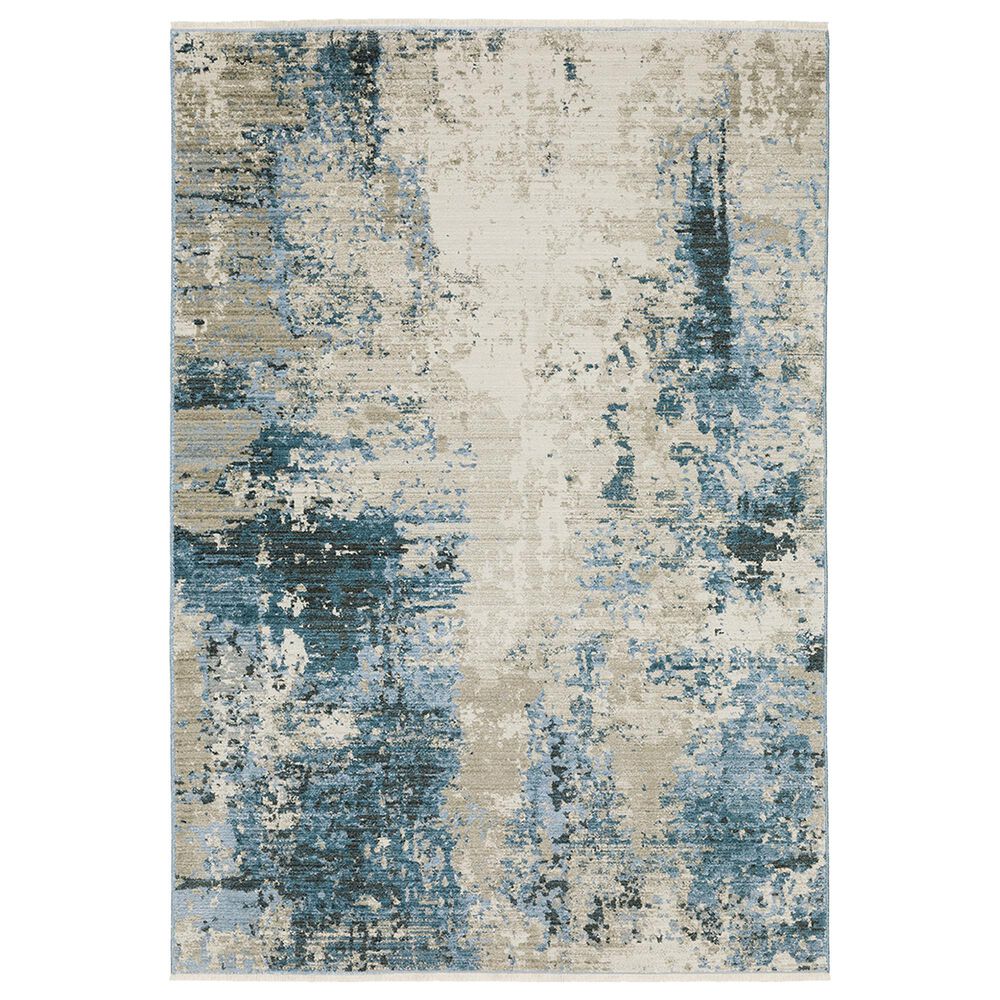 B041L2068230ST 2 ft. 3 in. x 7 ft. 6 in. Bauer 041L2 Rectangle Area Rug, Blue