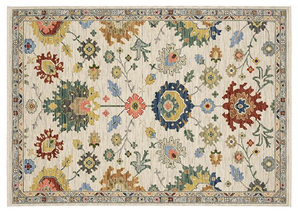 L2888L060190ST 2 x 6 ft. Lucca 2888L Traditional & Casual Power Loomed Rectangle Area Rug, Ivory