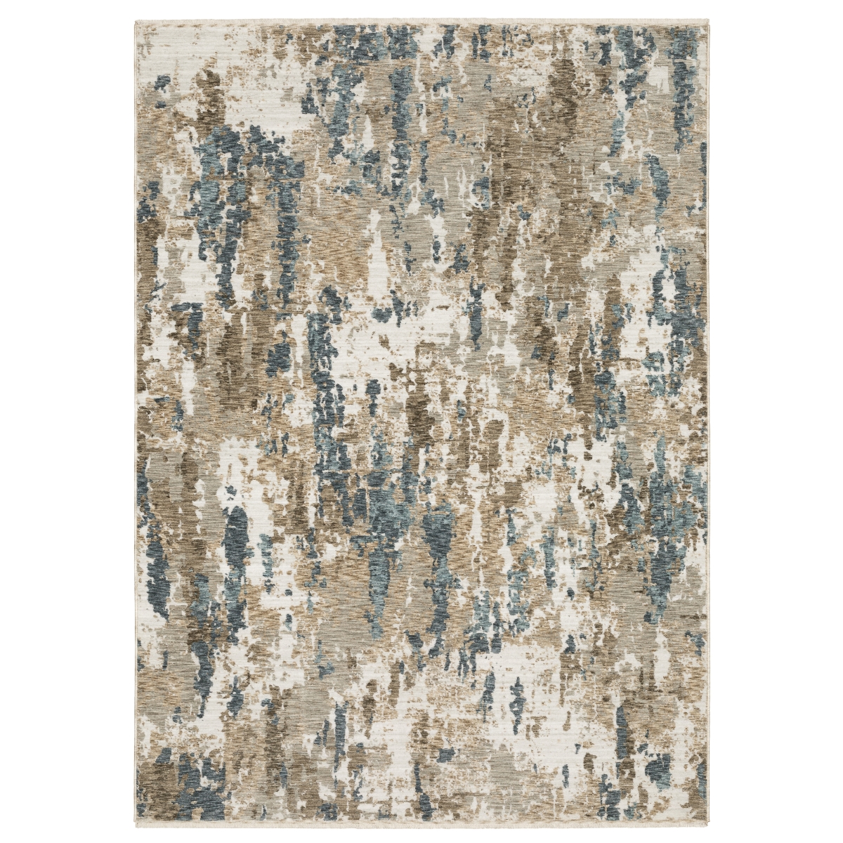 EECH11300394ST 9 ft. 10 in. x 12 ft. 10 in. Echo ECH11 Contemporary & Casual Power Loomed Rectangle Area Rug, Beige