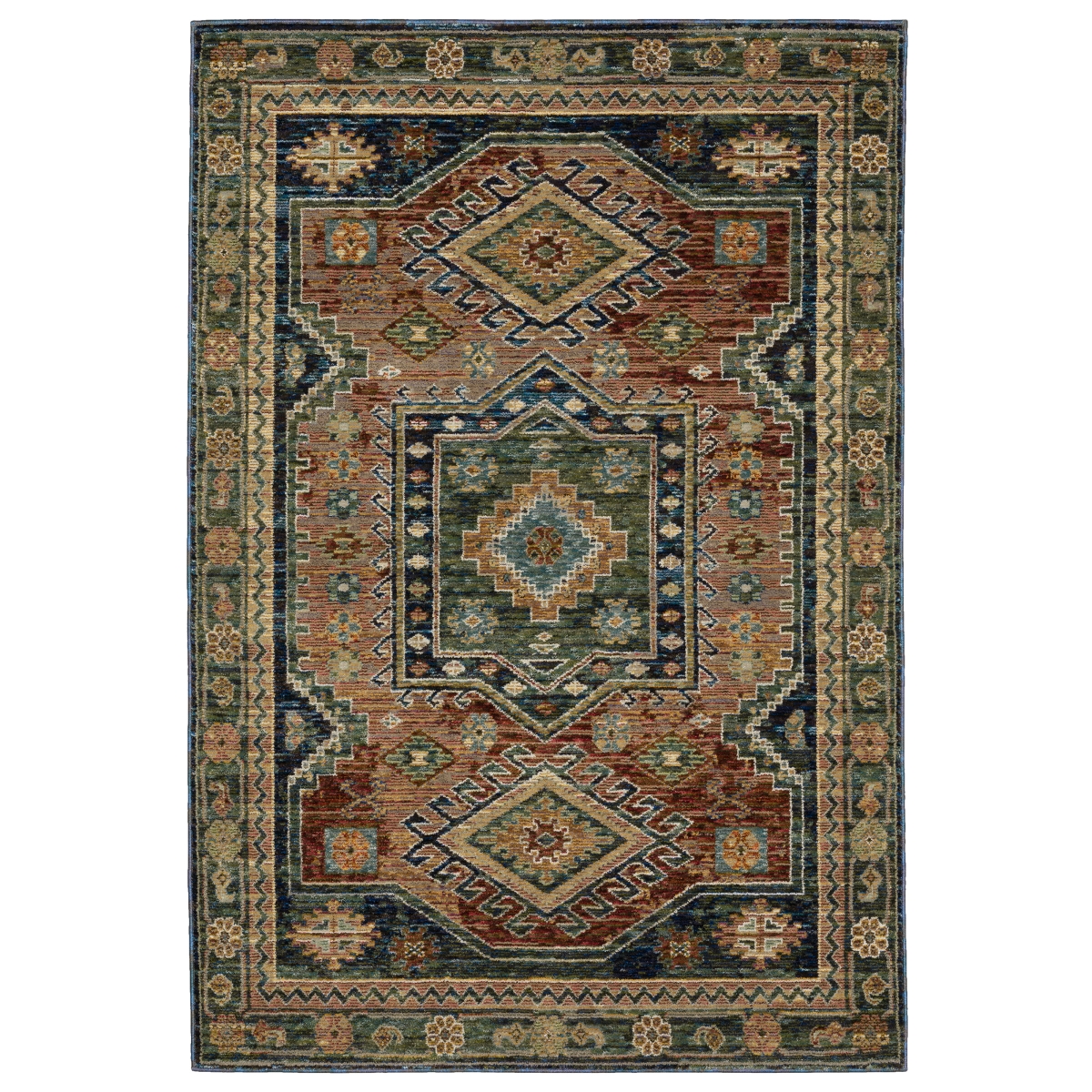 Andorra Area Rug - Blue - 1 ft. 10 in. x 3 ft. 2 in. - Power Loomed