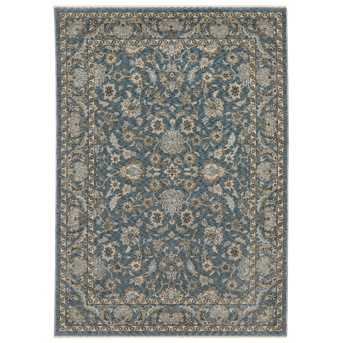 Aberdeen Traditional Area Rug - Blue - 2 x 3 ft. - Durable Polyester