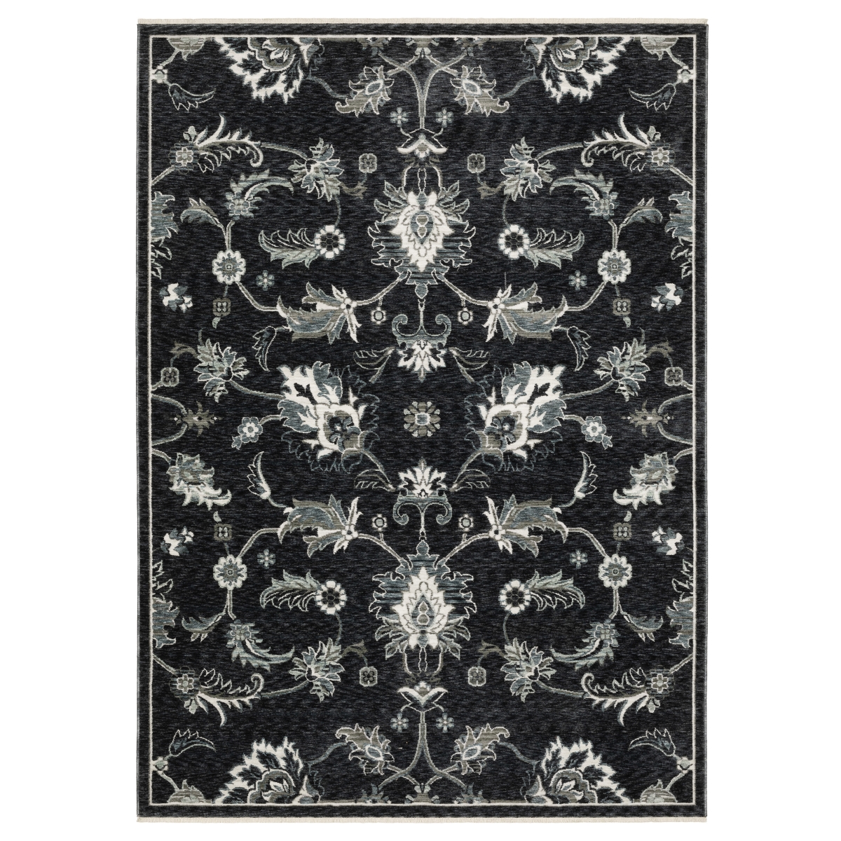 EECH05300394ST 9 ft. 10 in. x 12 ft. 10 in. Echo ECH05 Casual Power Loomed Rectangle Area Rug, Blue