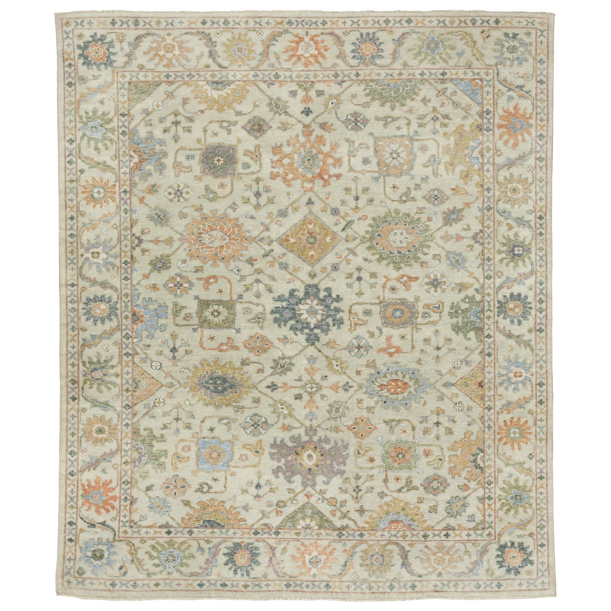 P10308275366ST 9 x 12 ft. Palace 10308 Traditional Hand Knotted Rectangle Area Rug, Beige