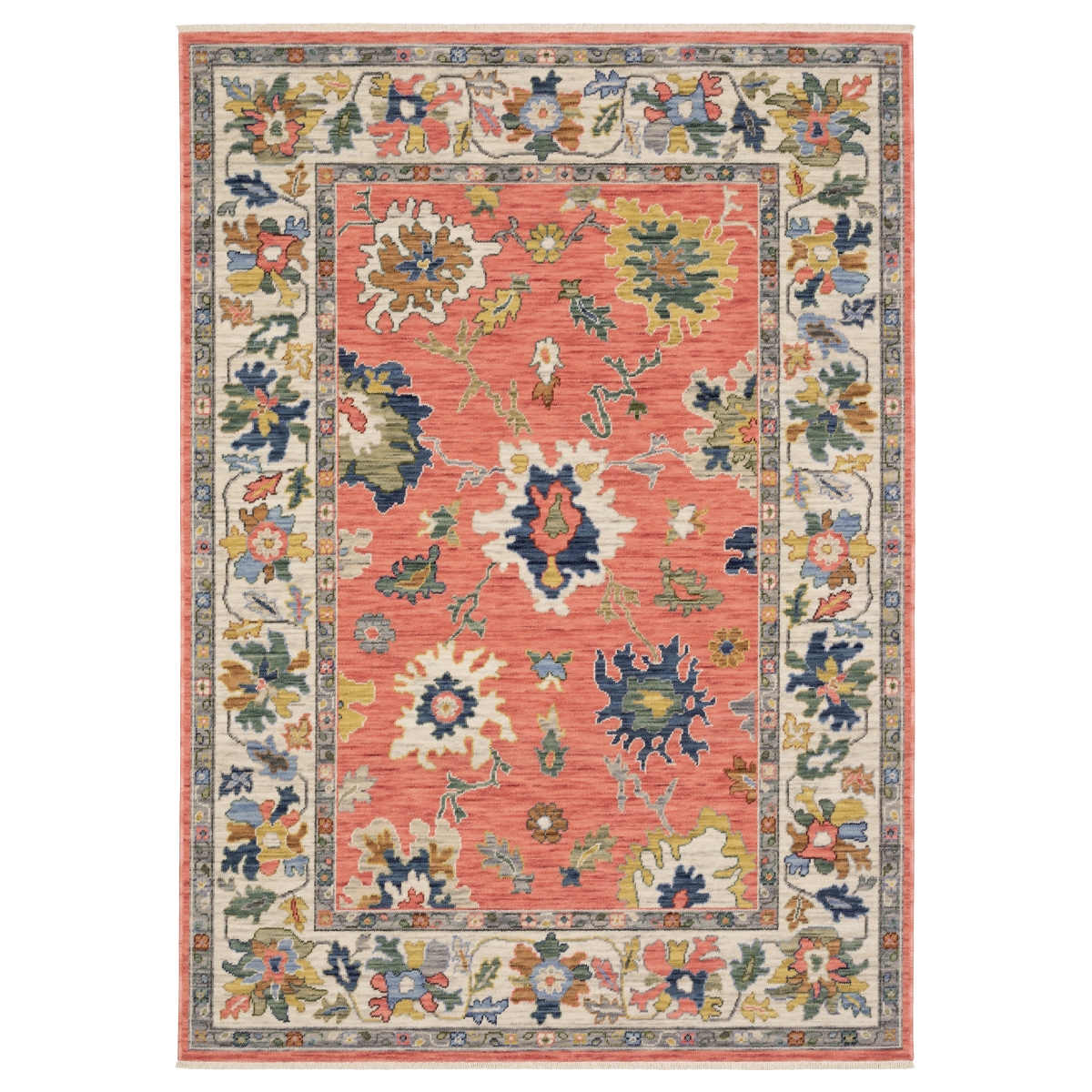 L2889B060190ST 2 x 6 ft. Lucca 2889B Traditional & Casual Power Loomed Rectangle Area Rug, Pink