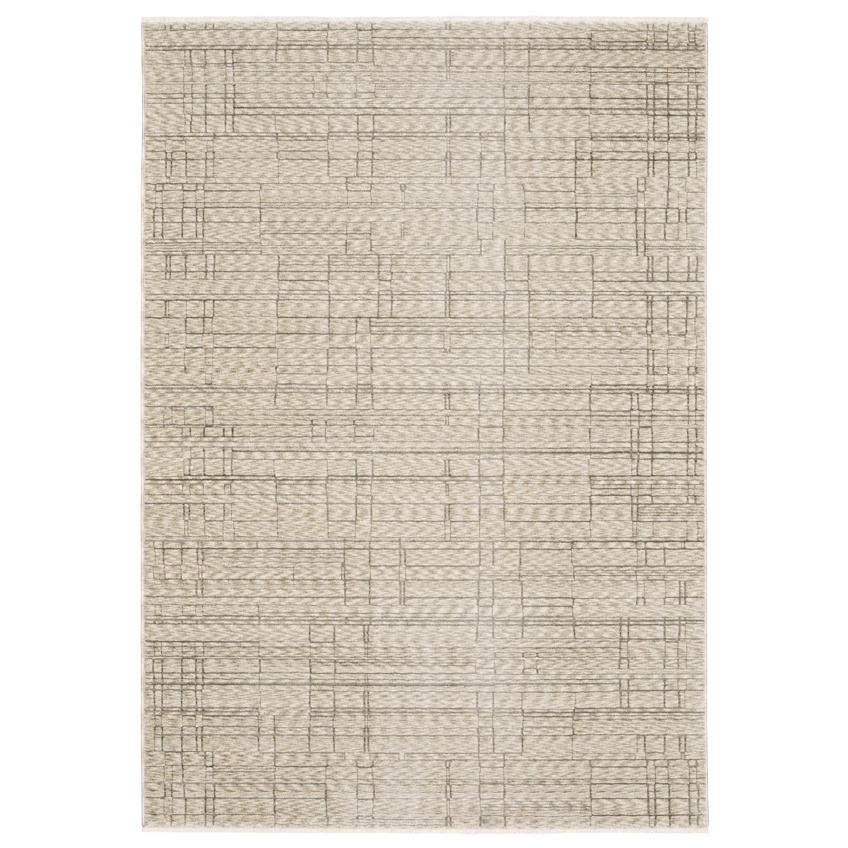 CCAP07068235ST 2 ft. 3 in. x 7 ft. 6 in. Capella CAP07 Casual Power Loomed Rectangle Area Rug, Beige