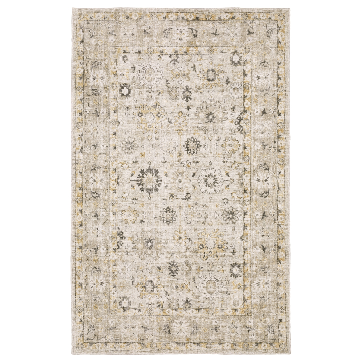 WWIN02182274ST 6 x 9 ft. Windham WIN02 Traditional & Casual Hand Loomed Rectangle Area Rug, Beige