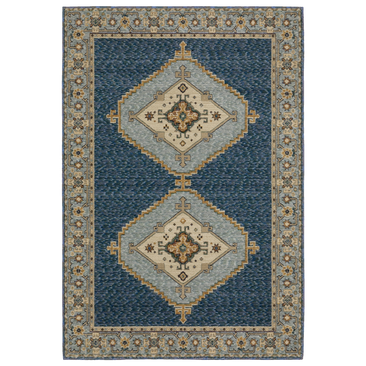 Andorra Area Rug - Blue - 1 ft. 10 in. x 3 ft. 2 in. - Traditional Style