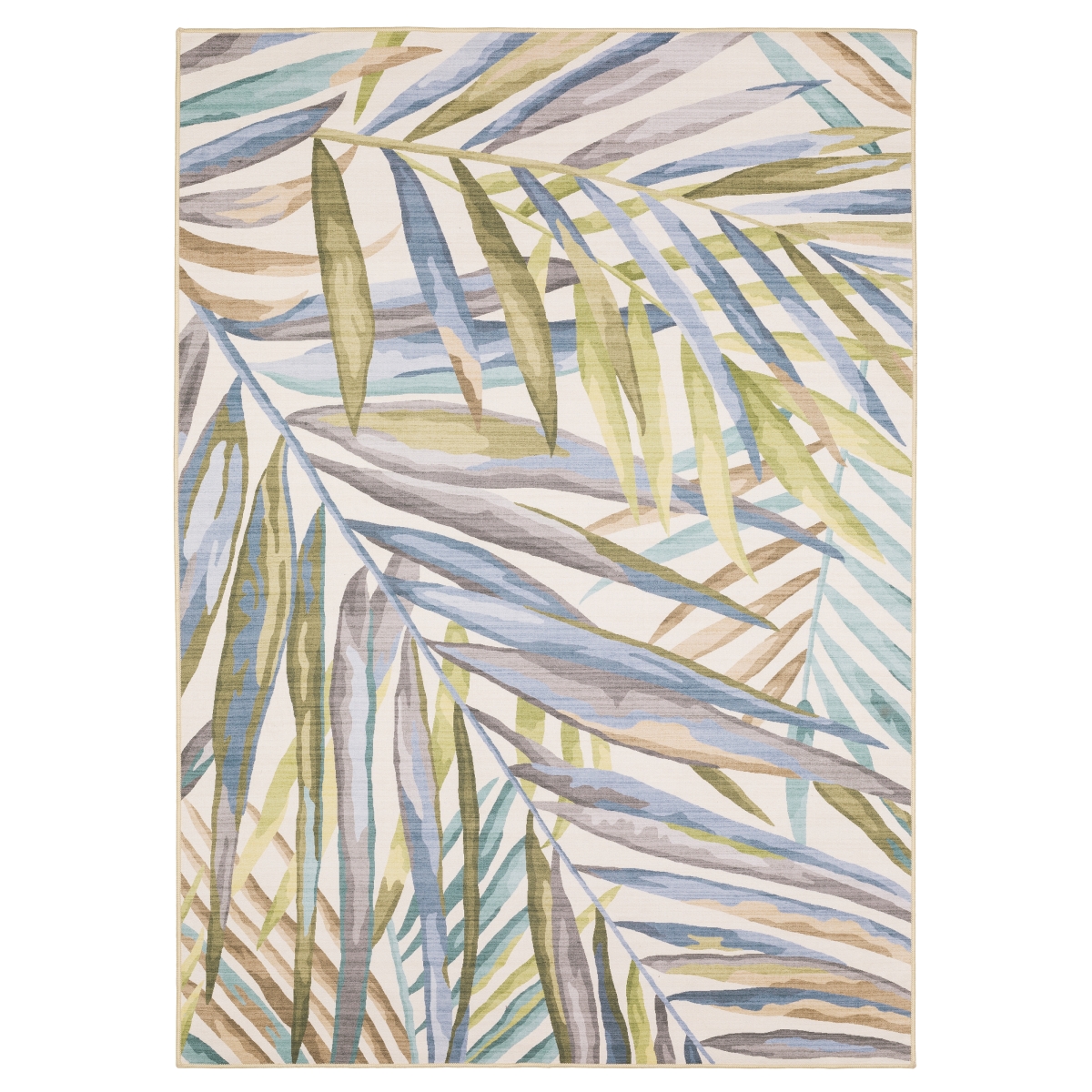 Fiji Washable Outdoor Area Rug - Beige - 5 x 7 ft. - Non-Skid
