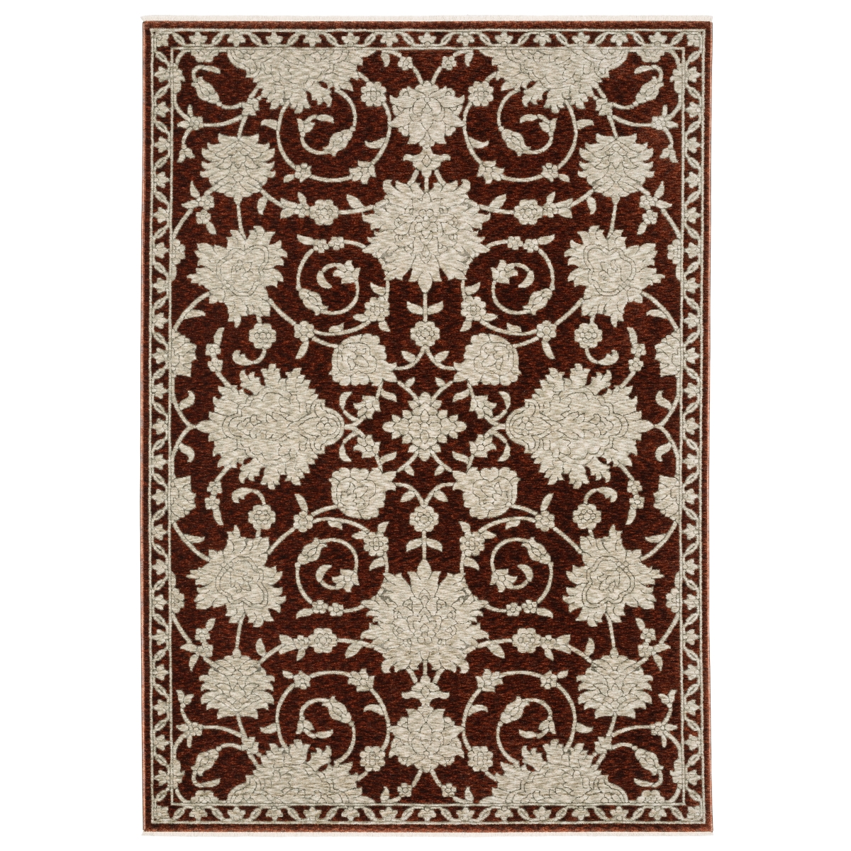 CCAP08068235ST 2 ft. 3 in. x 7 ft. 6 in. Capella CAP08 Traditional Power Loomed Rectangle Area Rug, Red