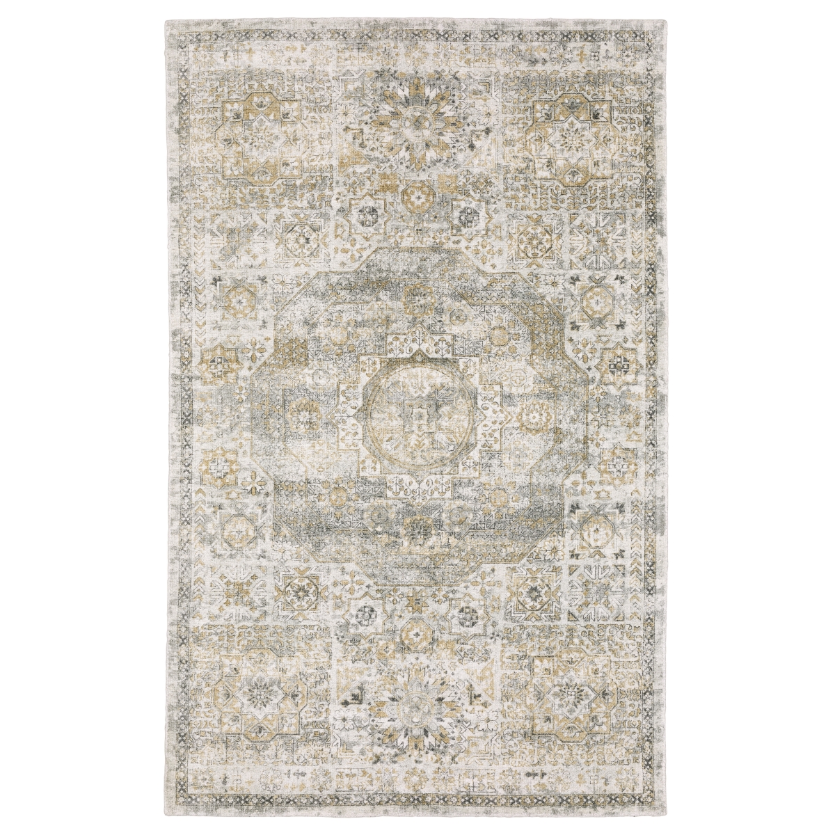 WWIN05182274ST 6 x 9 ft. Windham WIN05 Traditional & Casual Hand Loomed Rectangle Area Rug, Gray