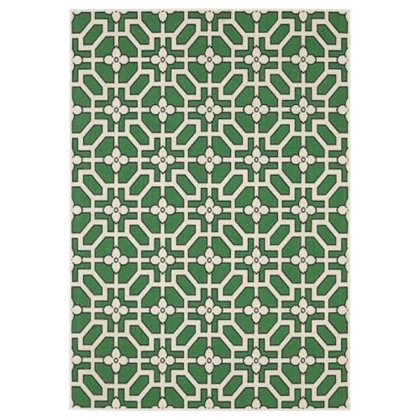HHAV01160220ST 5 ft. 3 in. x 7 ft. 3 in. Havana Machine Made Indoor & Outdoor Casual Rectangle Area Rug, Ivory