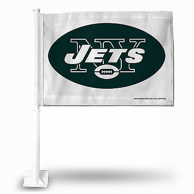 RPFBNYJCF2 Rico NFL New York Jets Car Flag - 2nd Version