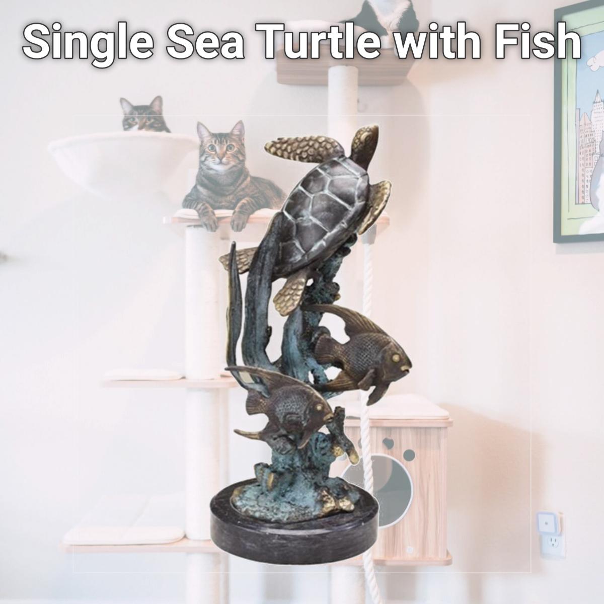 Picture of SPI Home 31635 Single Sea Turtle with Fish