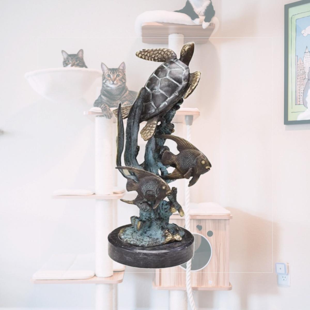 Picture of SPI Home 31635 Single Sea Turtle with Fish