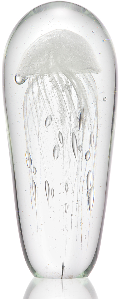 Picture of SPI Home76138 12 in. Art Glass Jellyfish - White