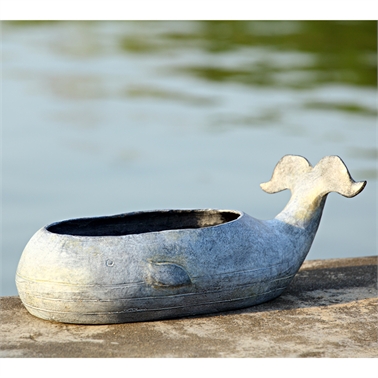 34289 Whale Planter - 6.5 x 17 x 8 in.