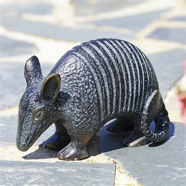 Lone Star Armadillo Garden Sculpture - 7 x 11 x 5 in.