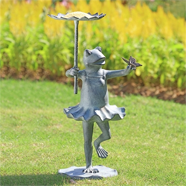 Picture of SPI Home 34919 Frog Ballerina Birdfeeder with Butterfly - 22 x 12.50 x 10 in.