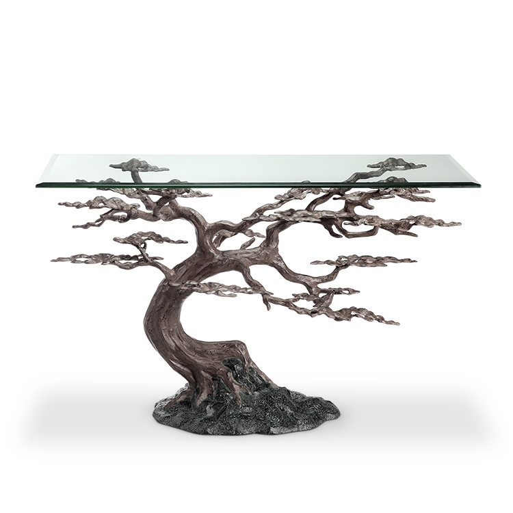 Cypress Tree Console Table - Glass