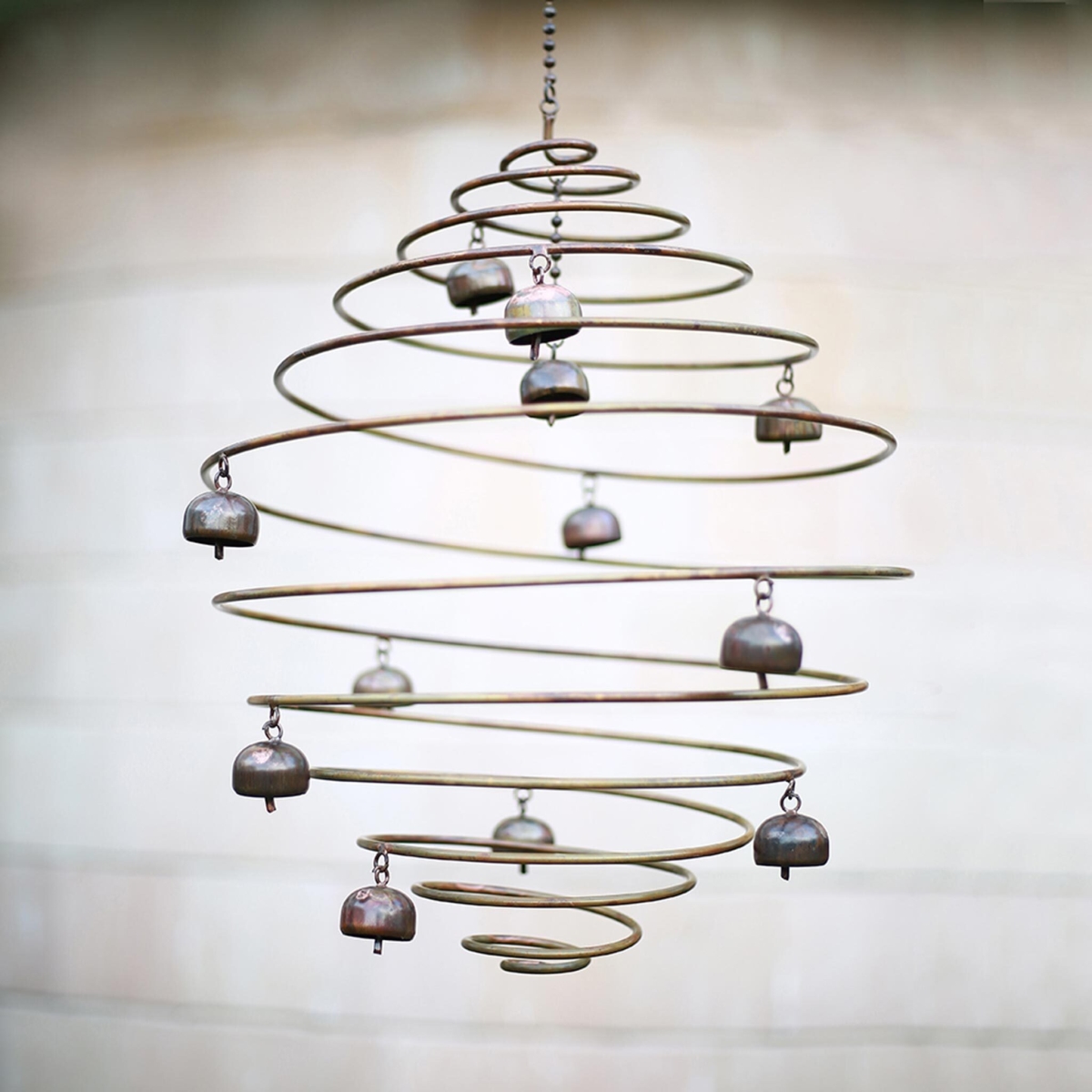 21071 Copper Finish Wind Decor with Bells - Large
