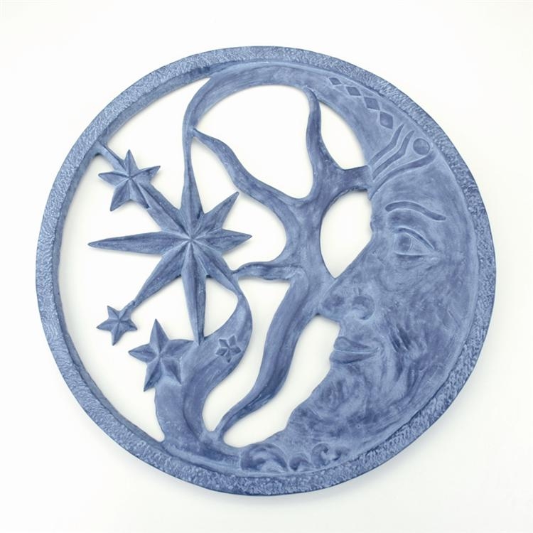 26.50 x 26.50 x 1.50 in. Moon & Star Wall Plaque
