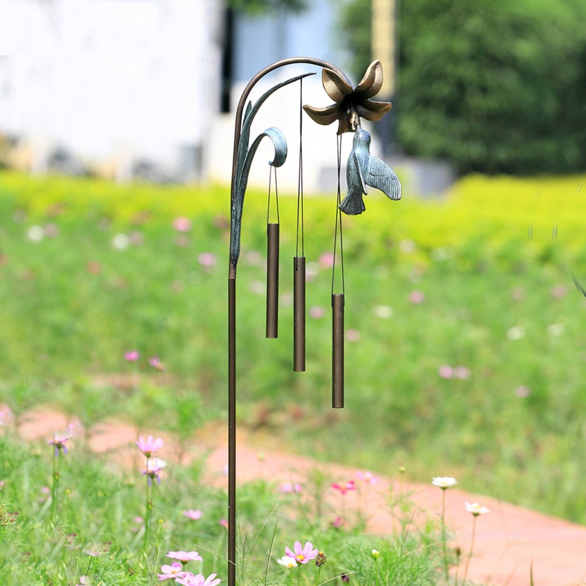 Garden Hummingbird Windbell On Stake, Nature & Whimsy