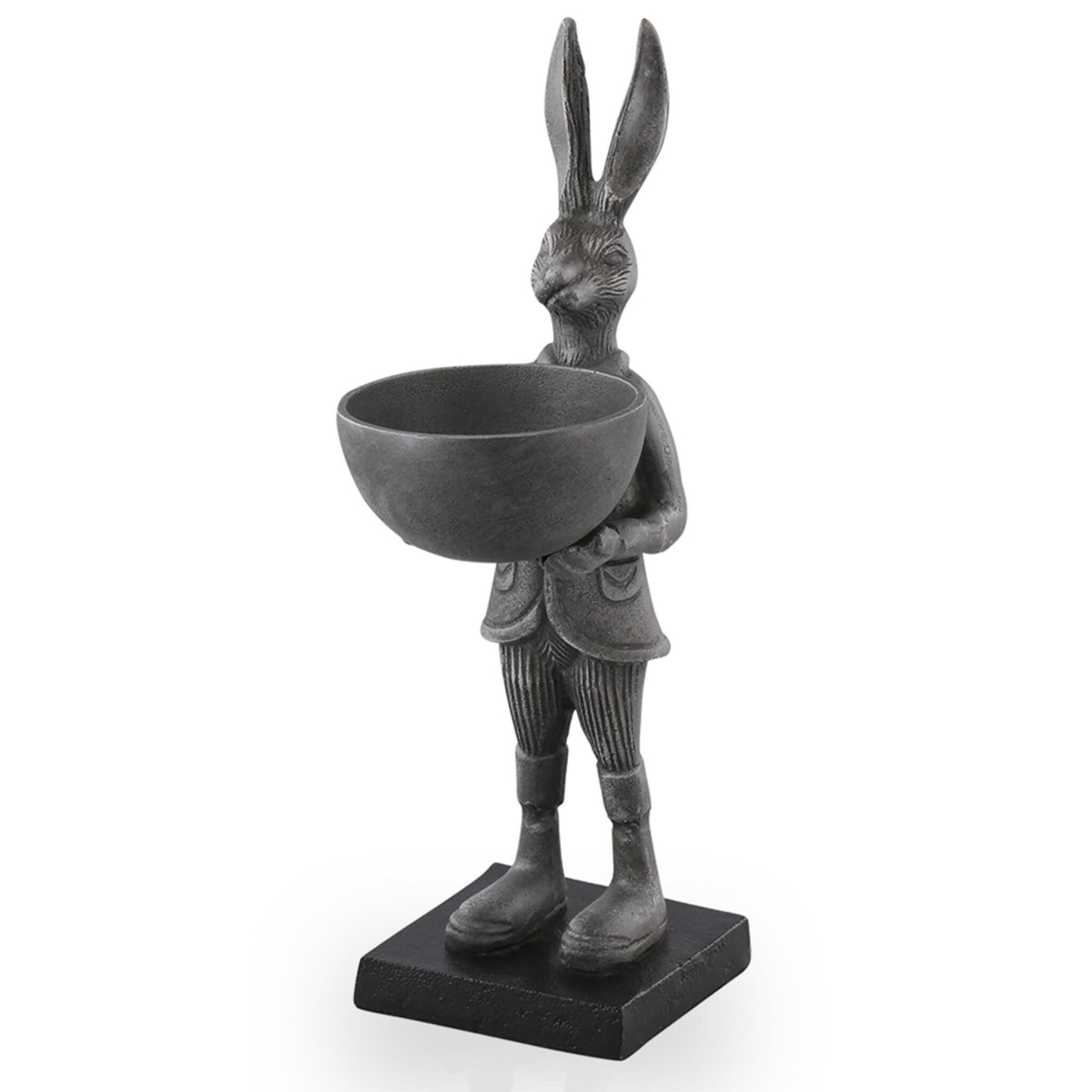 41058 Rabbit Gardener Ornament with Bowl