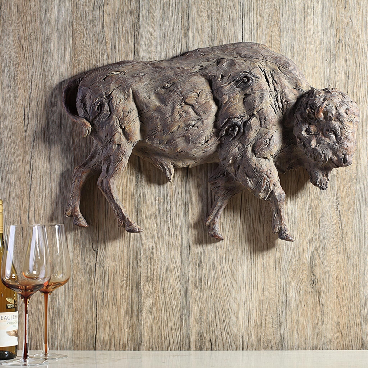 48155 Lodge Buffalo Wall Hanging