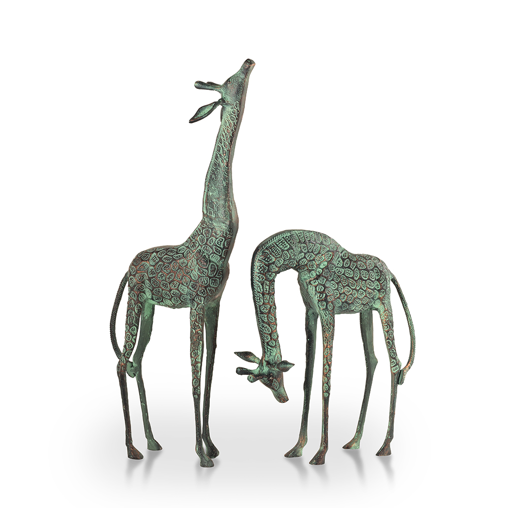 Aluminum Treetopper Giraffes Garden Sculpture