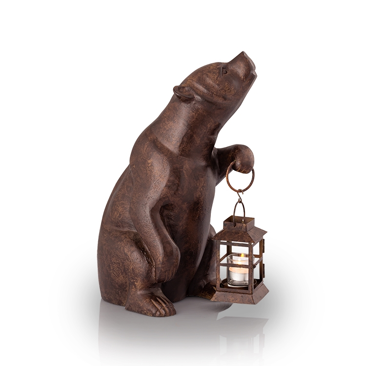 Picture of SPI Home 53034 17 x 11 x 9 in. Bear with Lantern