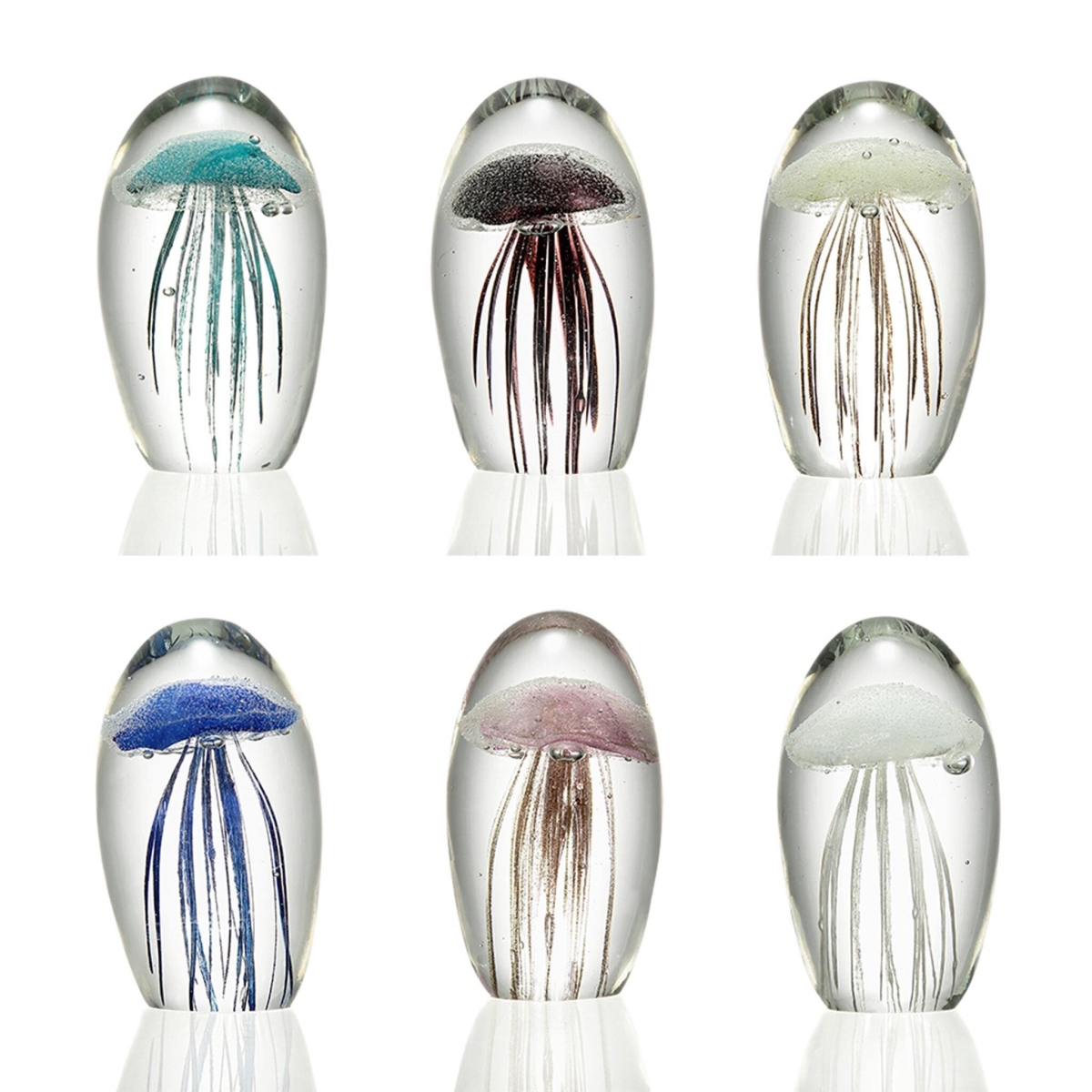 58024 Coastal Art Glass Tropical Mini Jellyfish