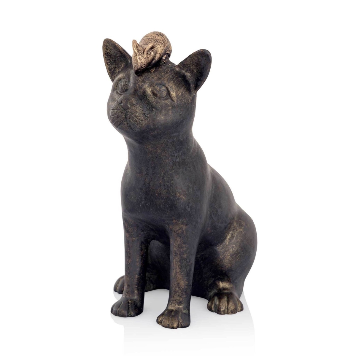 Rivalry Garden Cat & Mouse Sculpture