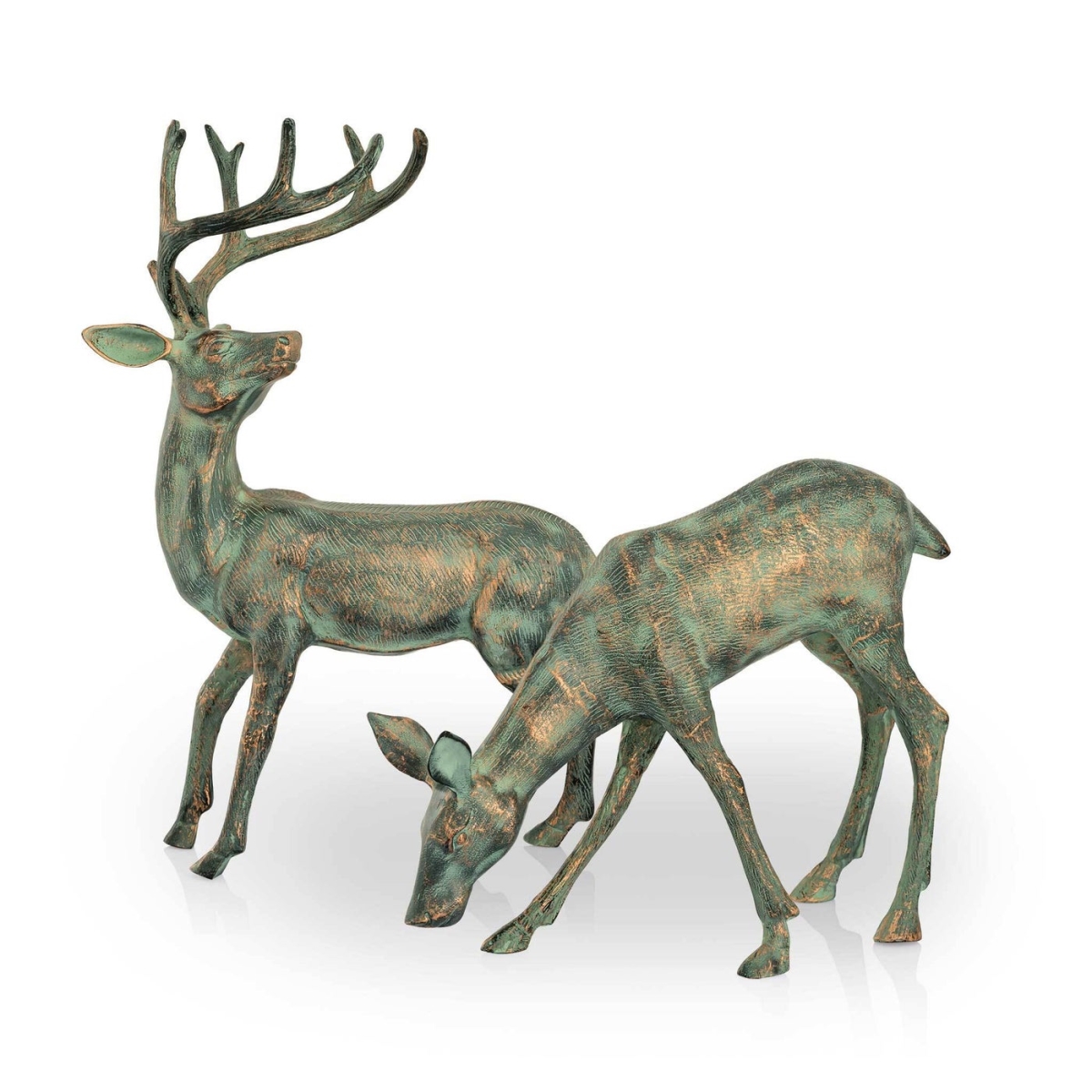 Garden Deer On Stake, Lodge - Set of 2