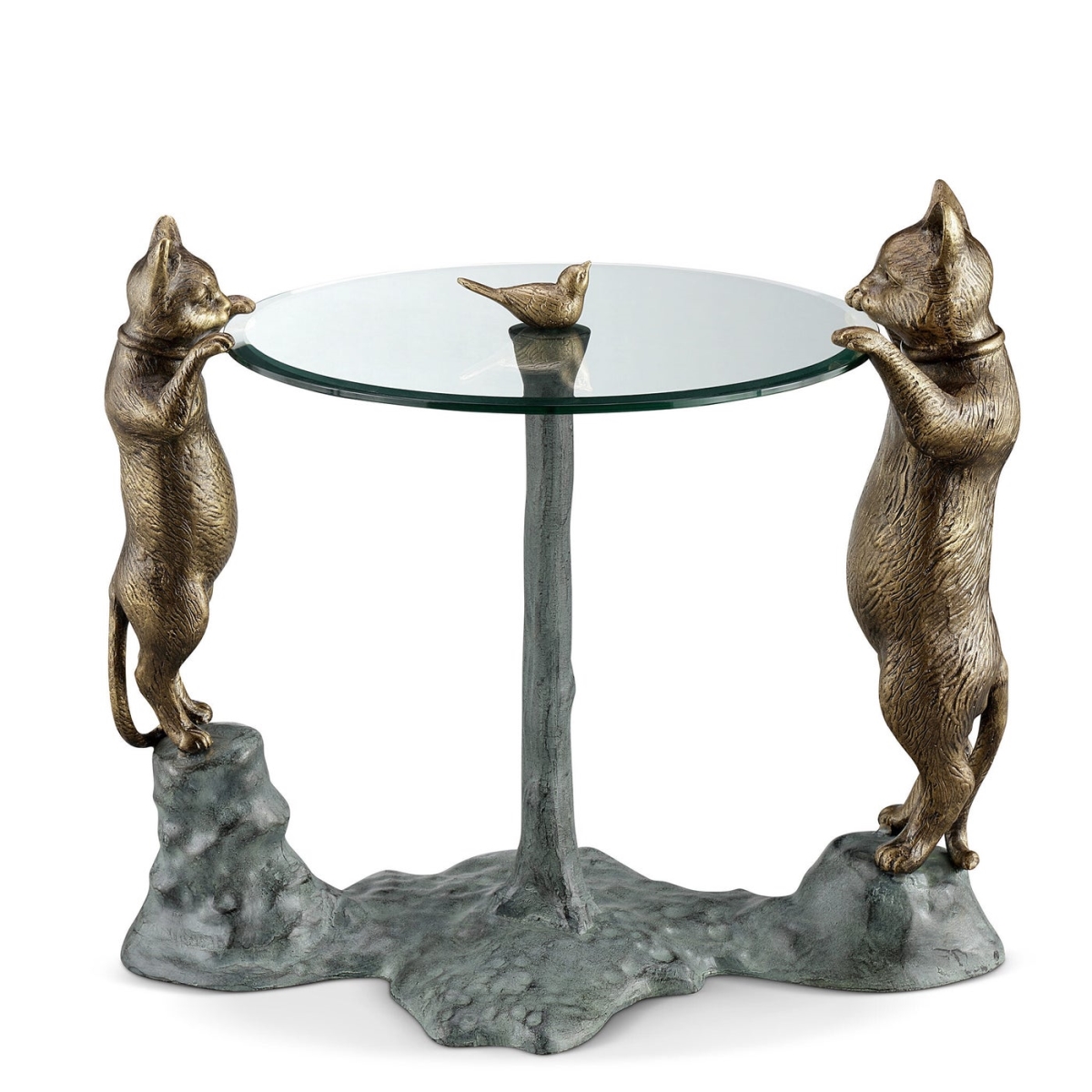 18 in. Curious Nature & Whimsy Cats End Table