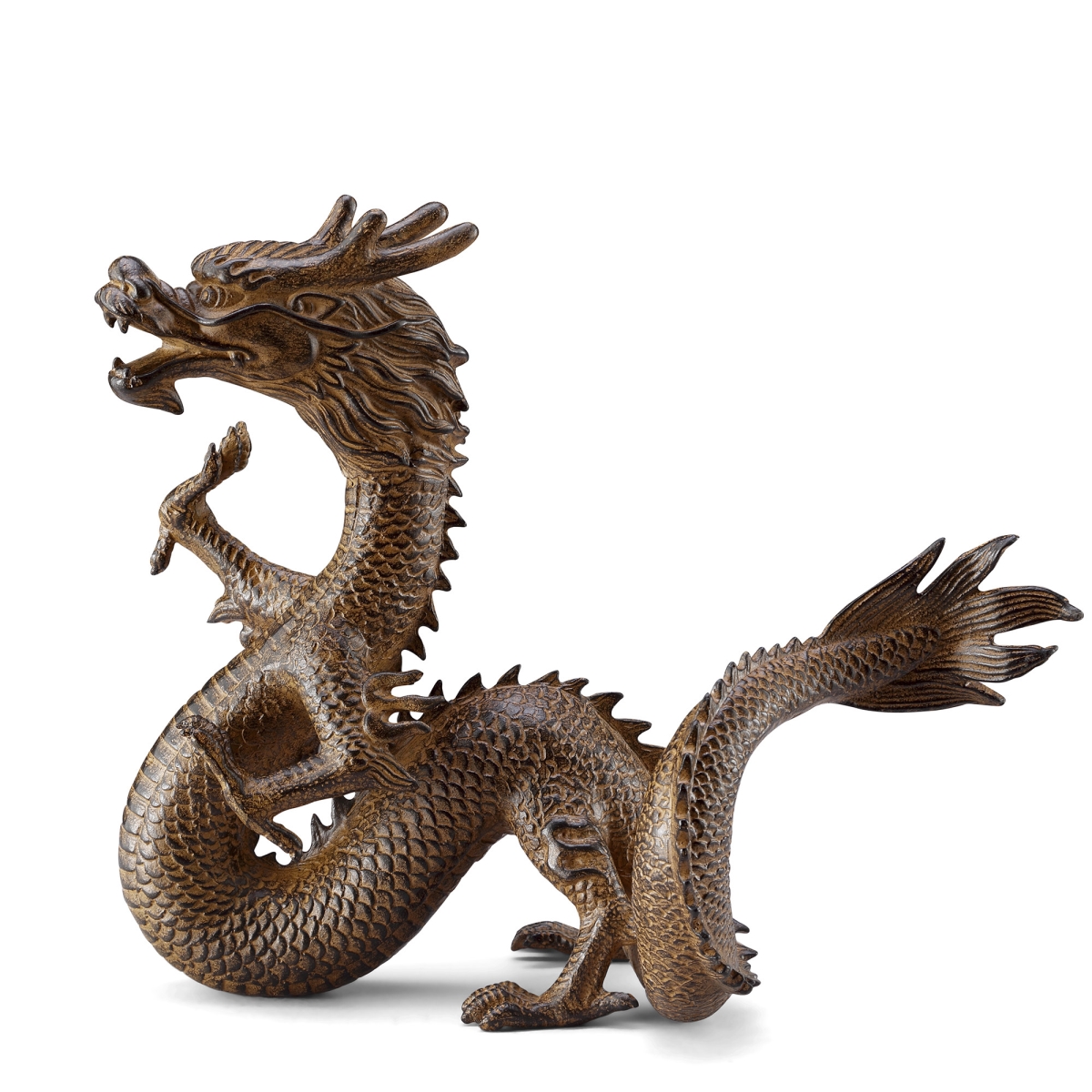 35304 Roaring Dragon Figurines - Aluminum