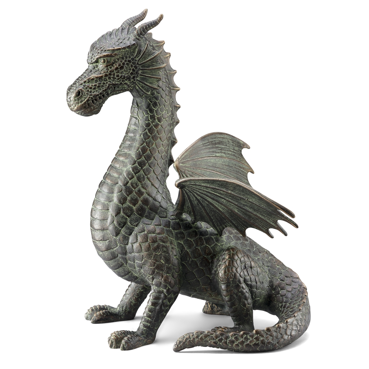 15 x 11 x 11.5 in. Winged Dragon Garden Sculpture