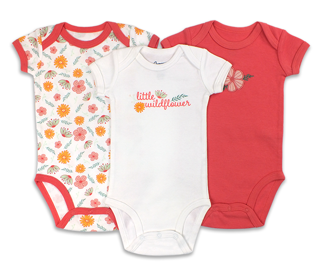 522B-3-6 3-6 Months Baby Dinos Bodysuits Variety Set - 3 Piece per Pack