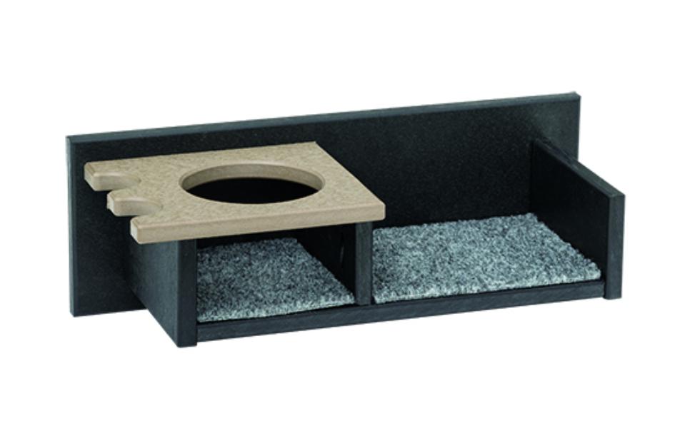 304WWBLK Poly Hunting Blind Single Console without Shelf, Weathered Wood Top & Black Base